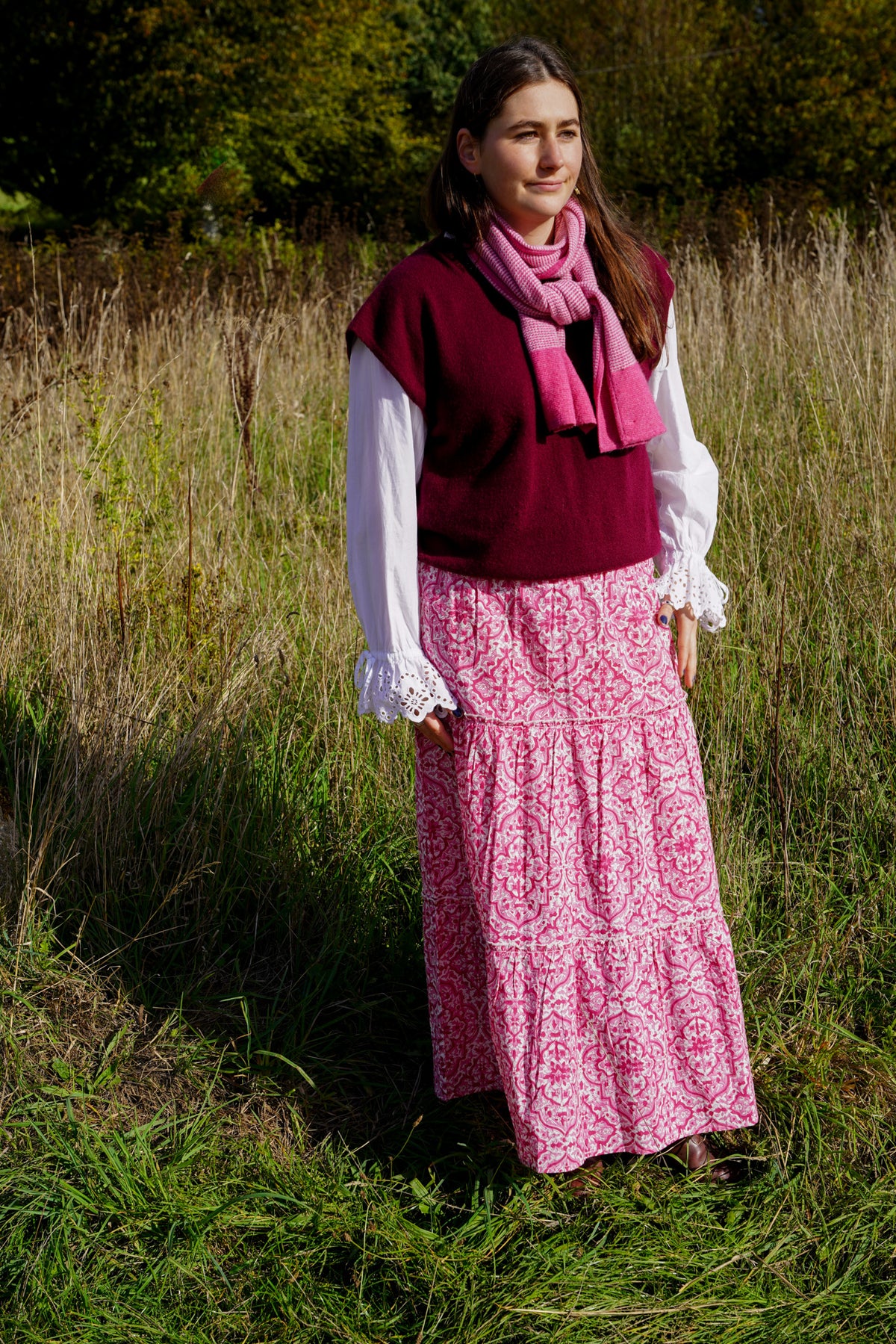 Pink Geometric Skirt