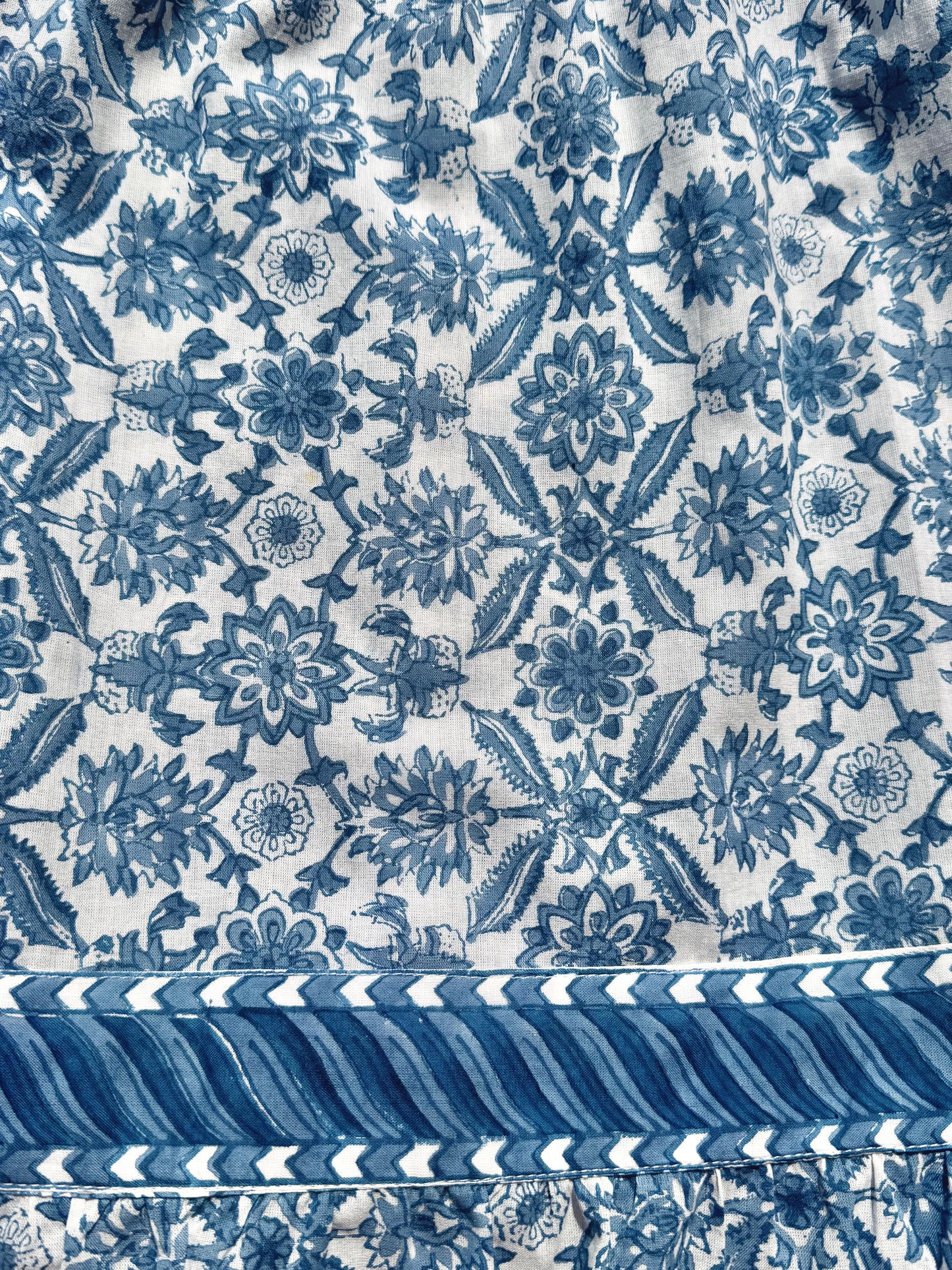 BLUE THISTLE FLORAL SKIRT