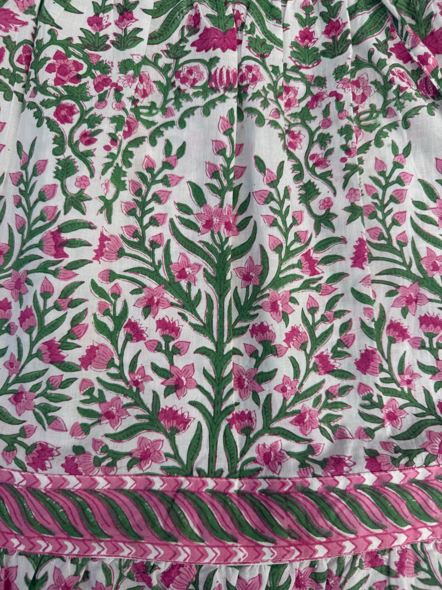PINK AND GREEN BUTAH LOTTIE DRESS