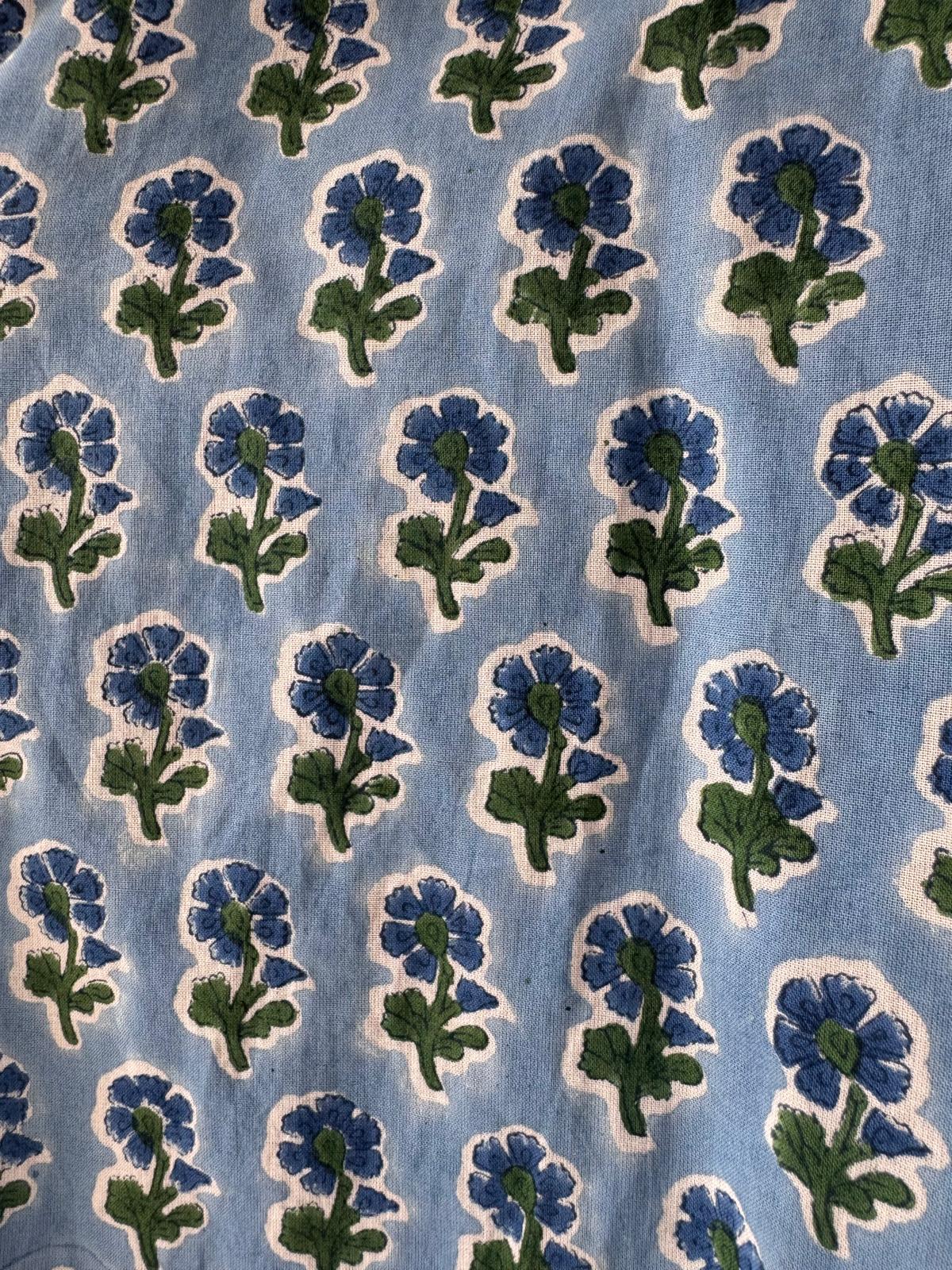 BLUE AND GREEN FLORAL SHIRT