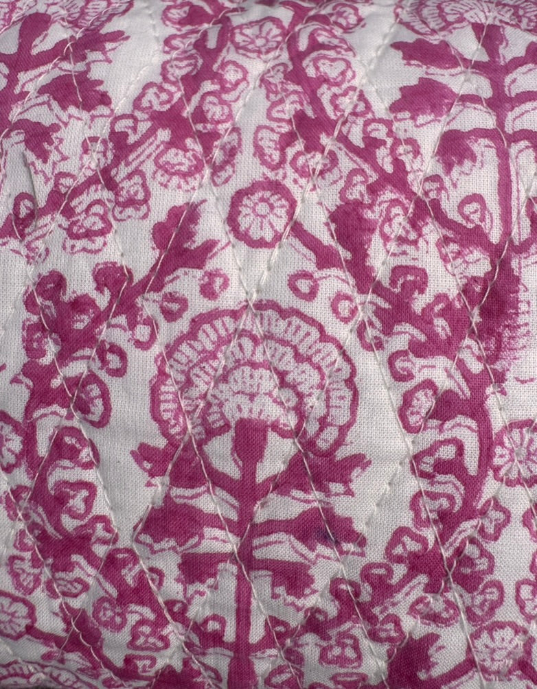 PINK REVERSE TRELLIS MAKEUP BAG