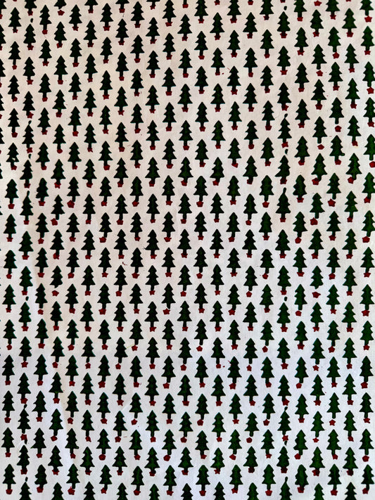 GREEN CHRISTMAS TREE WRAPPING PAPER