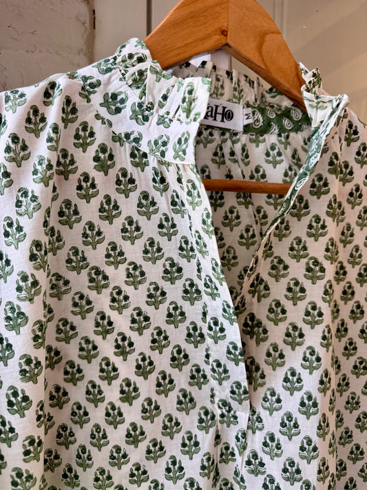 GREEN BOOTY FLORAL SHIRT