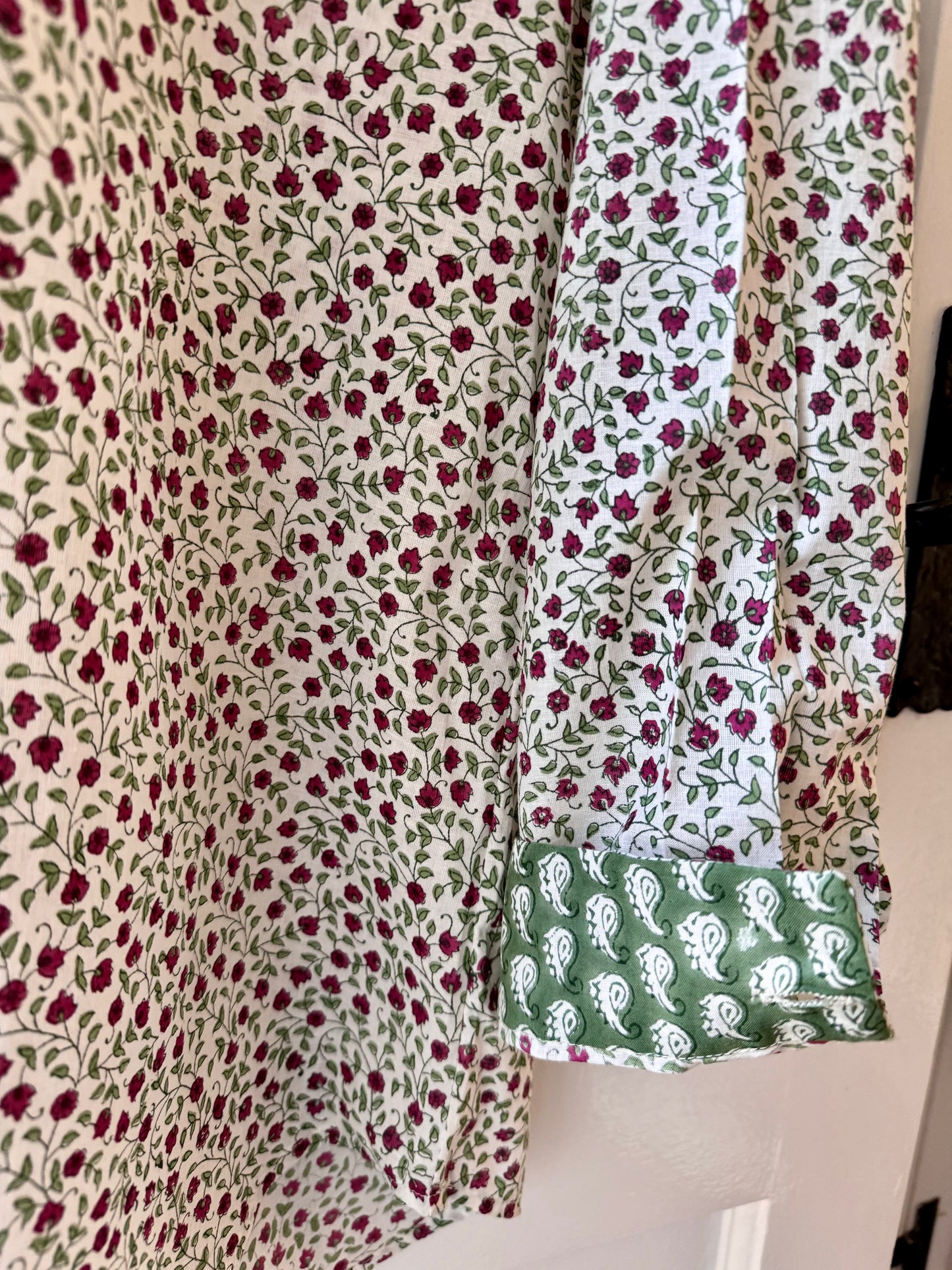 PINK AND GREEN DITSY FLORAL SHIRT