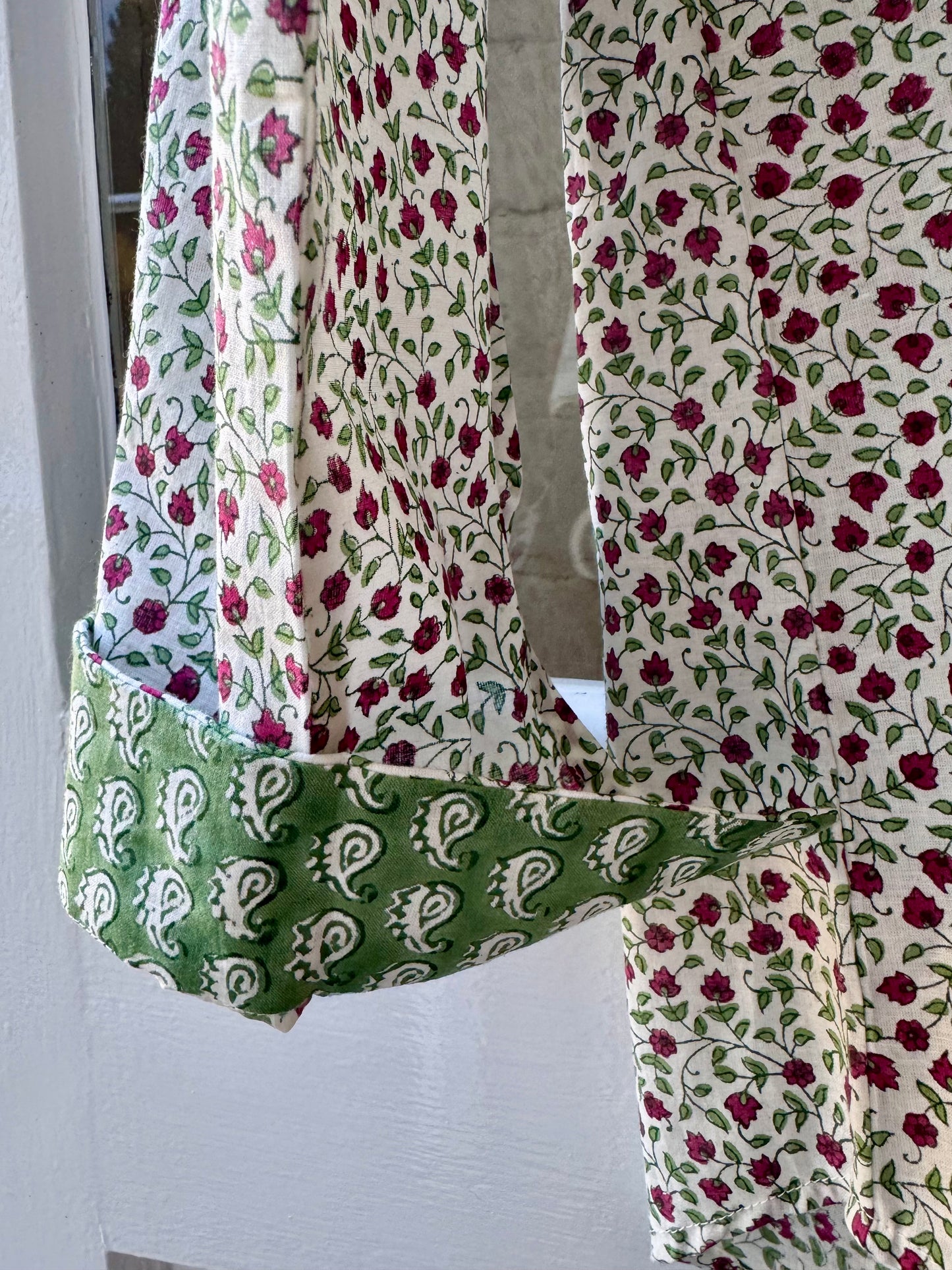 PINK AND GREEN DITSY FLORAL SHIRT
