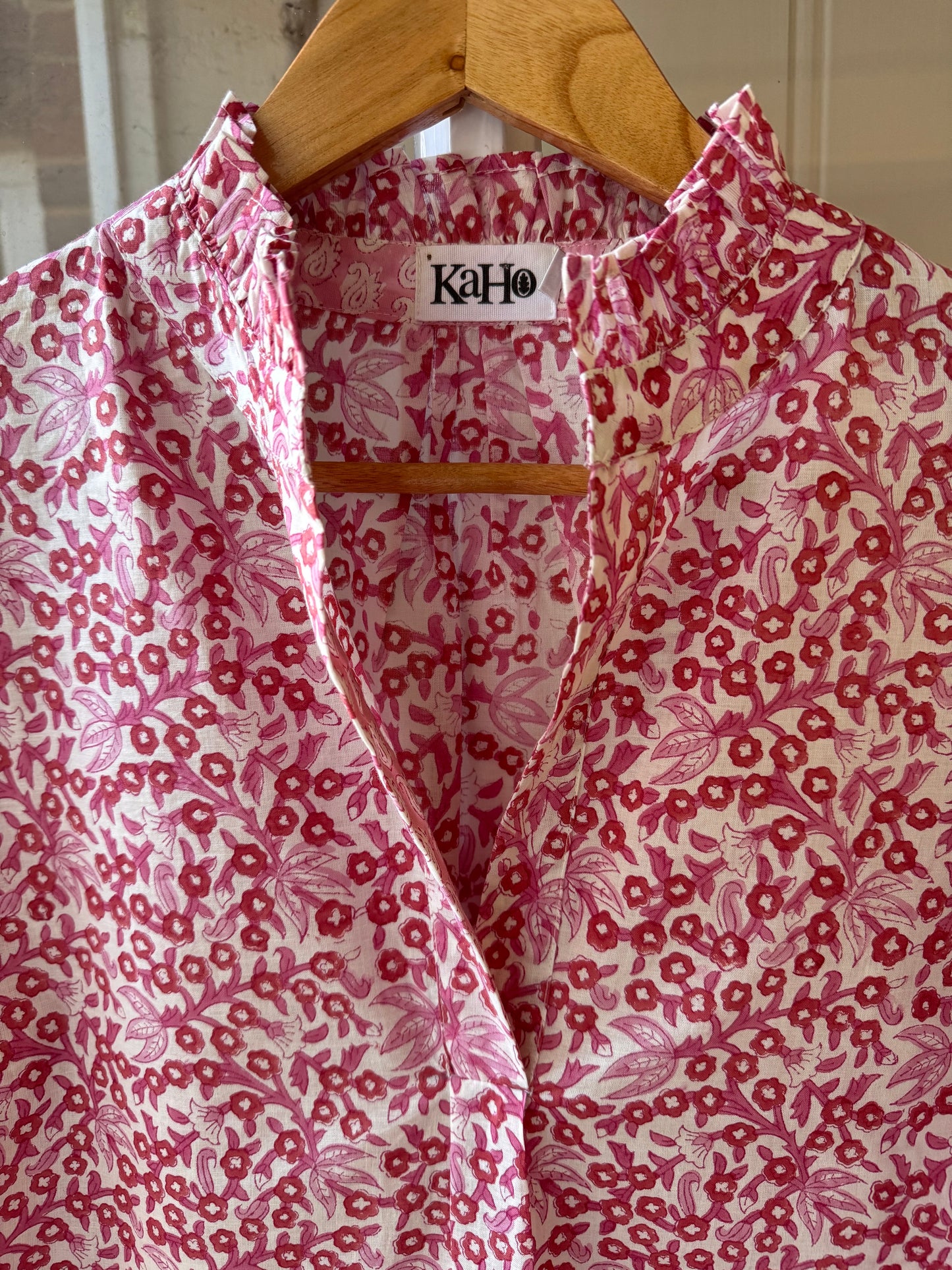 PINK AND RED SPRIG SHIRT
