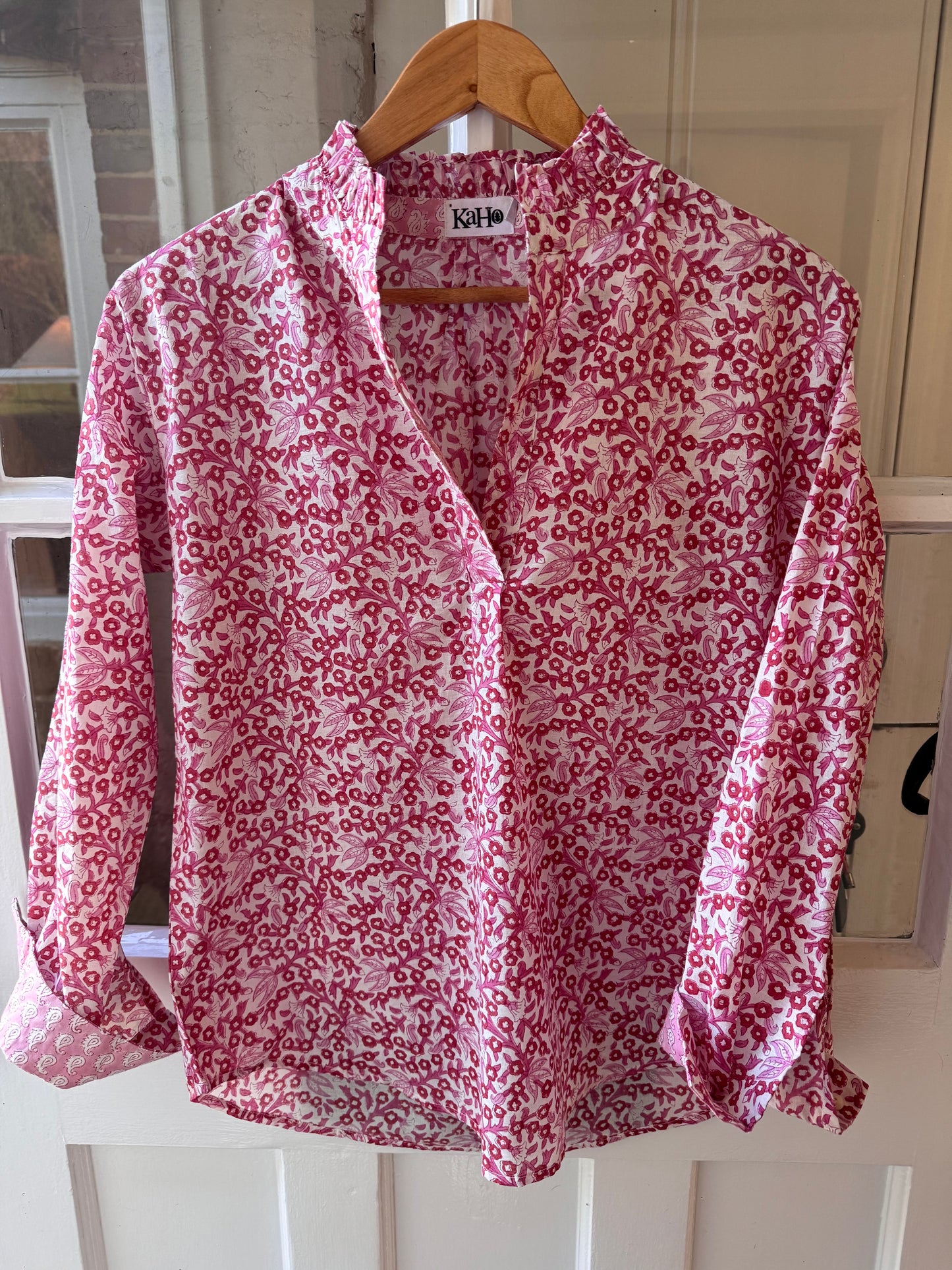 PINK AND RED SPRIG SHIRT