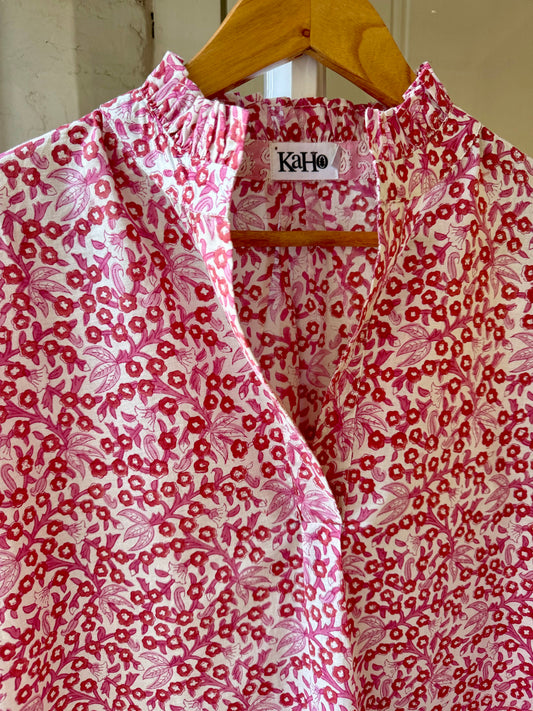 PINK AND RED SPRIG SHIRT