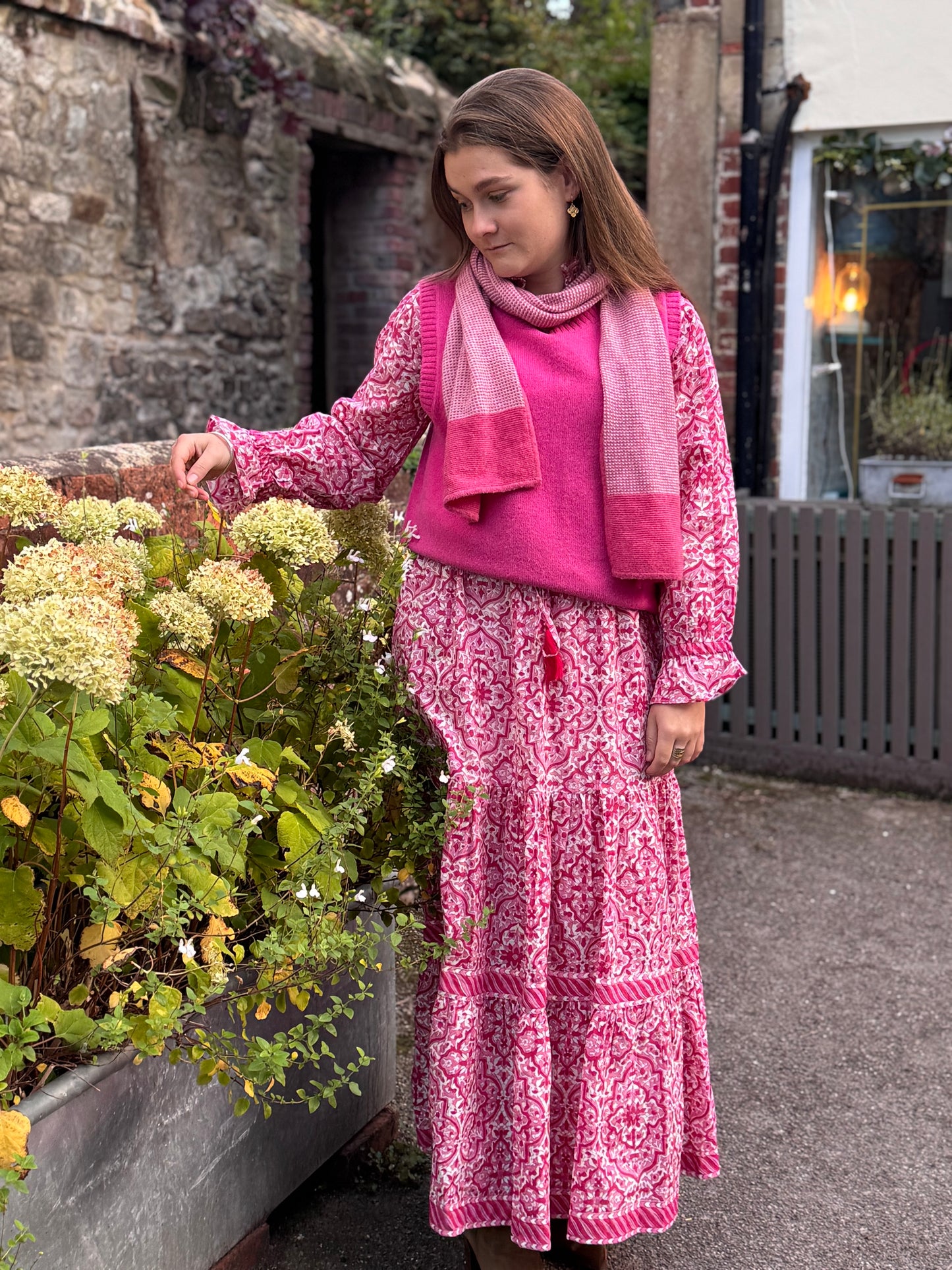 PINK GEOMETRIC LOTTIE DRESS