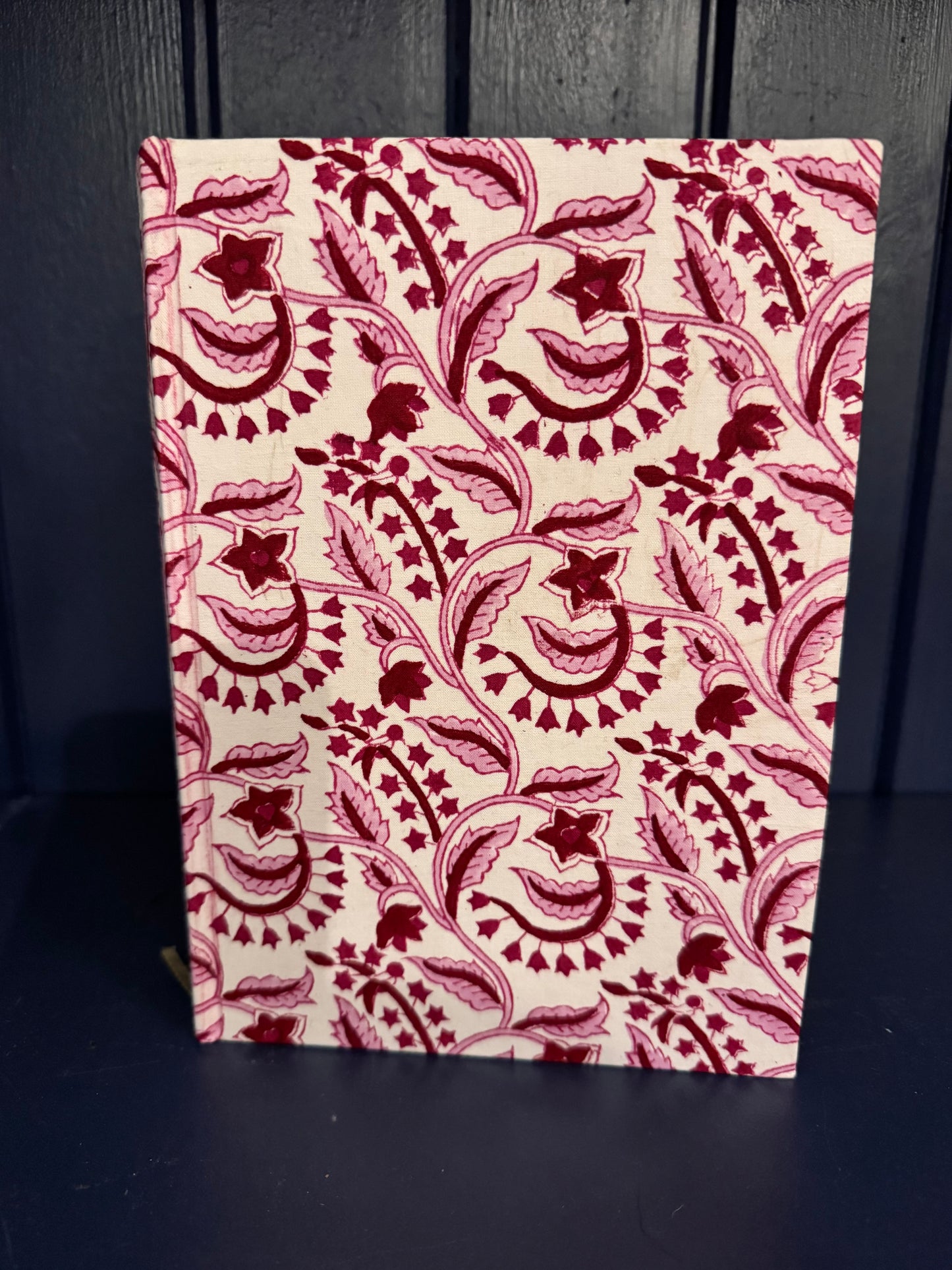 RED AND PINK REVERSE FLORAL JOTTER