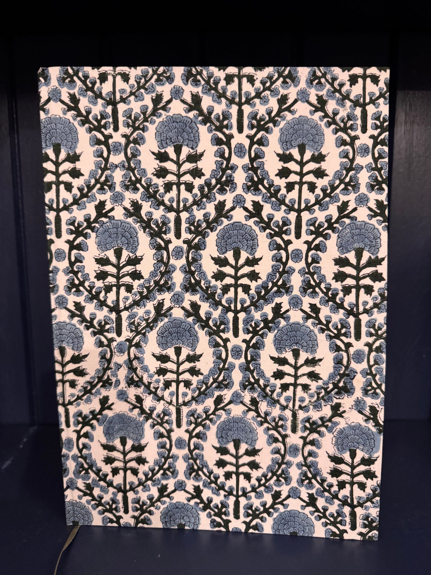 BLUE AND GREEN TRELLIS BOOK