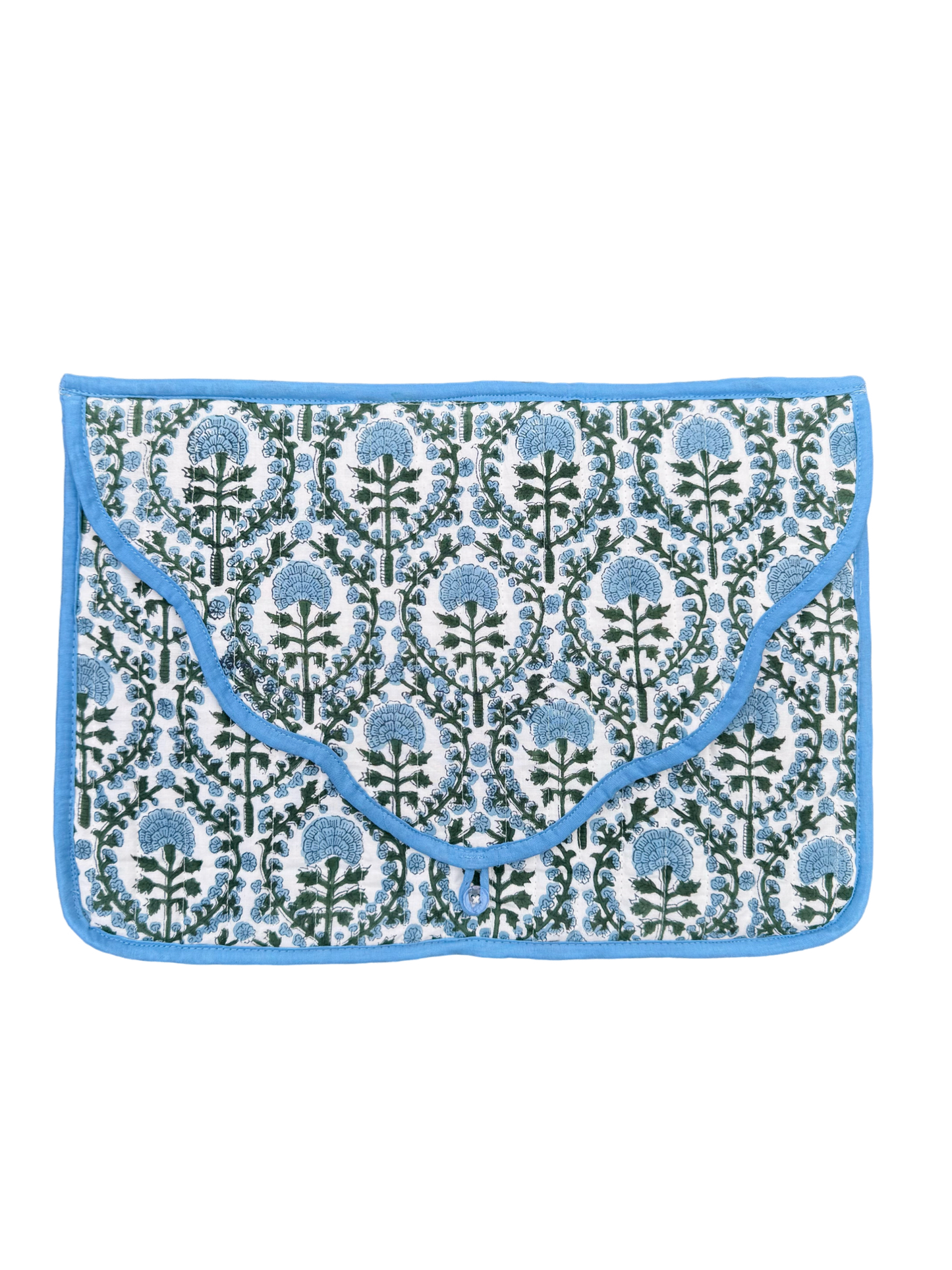 BLUE AND GREEN TRELLIS LAPTOP CASES