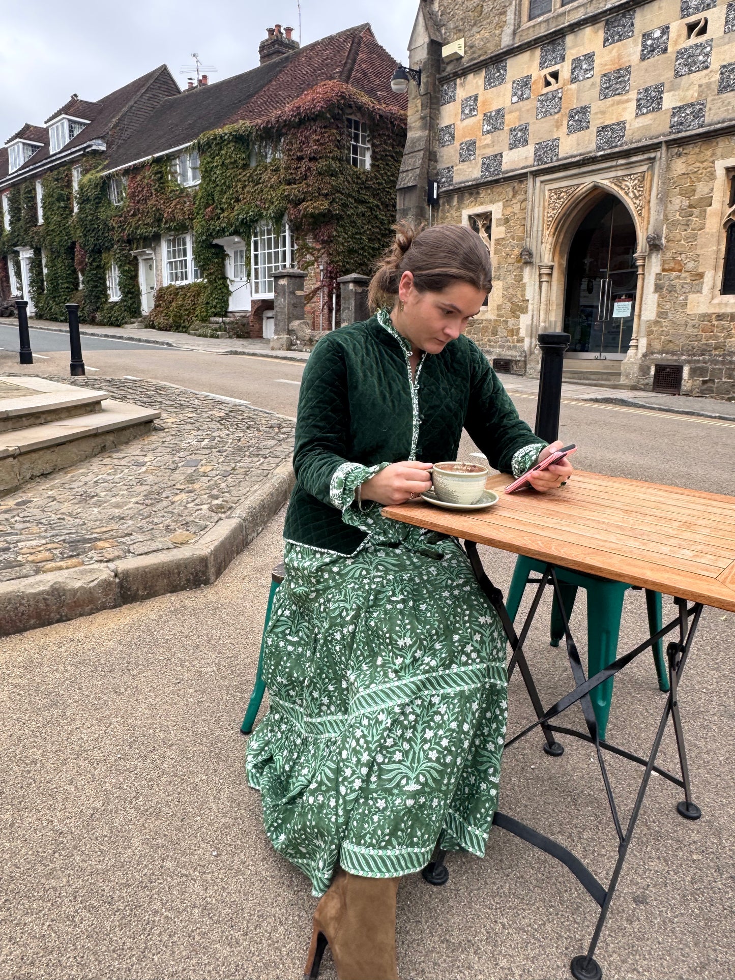 DEEP GREEN BUTAH LOTTIE DRESS