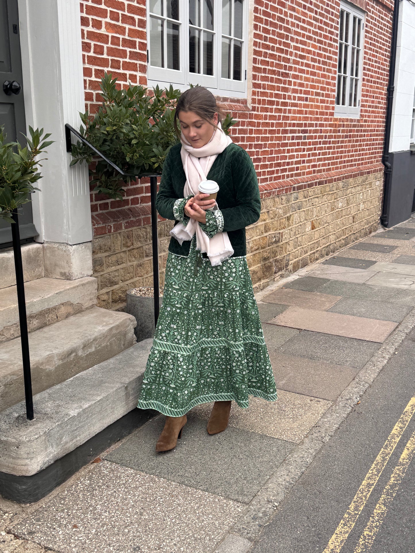 DEEP GREEN BUTAH LOTTIE DRESS