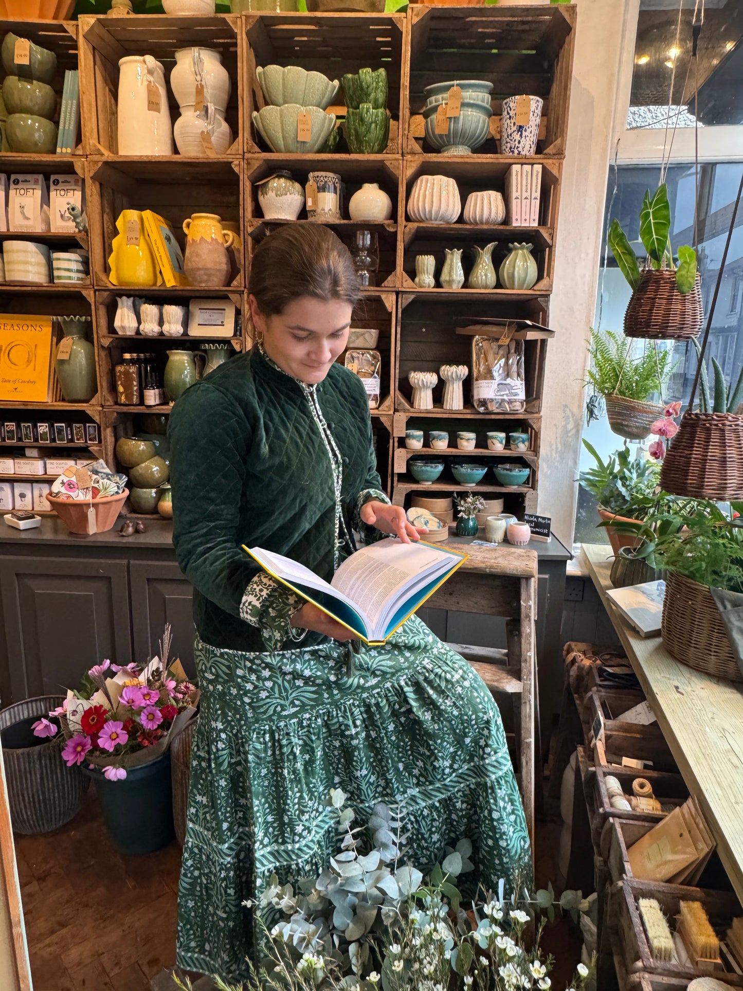 DEEP GREEN BUTAH LOTTIE DRESS
