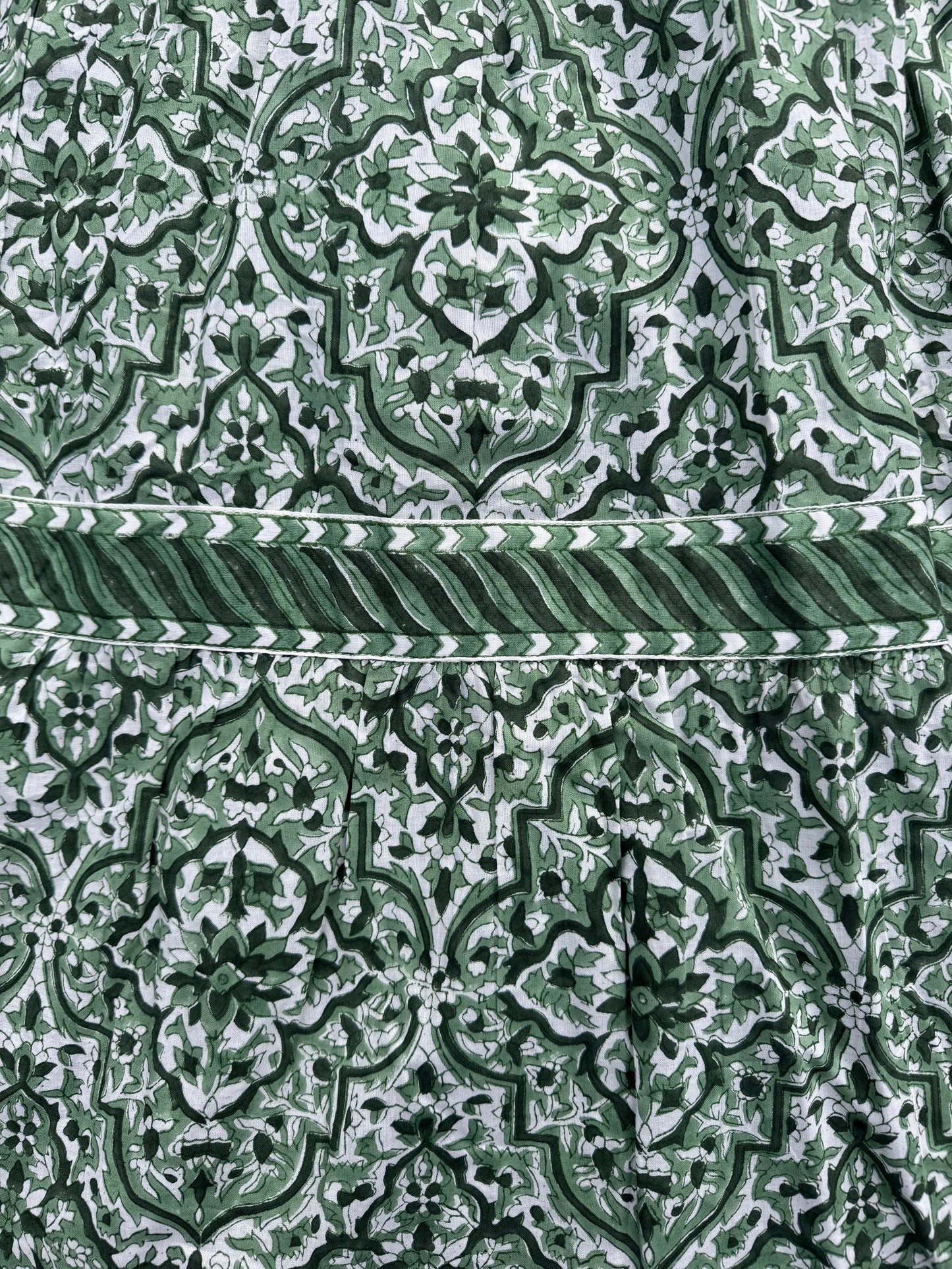 GREEN GEOMETRIC LOTTIE DRESS