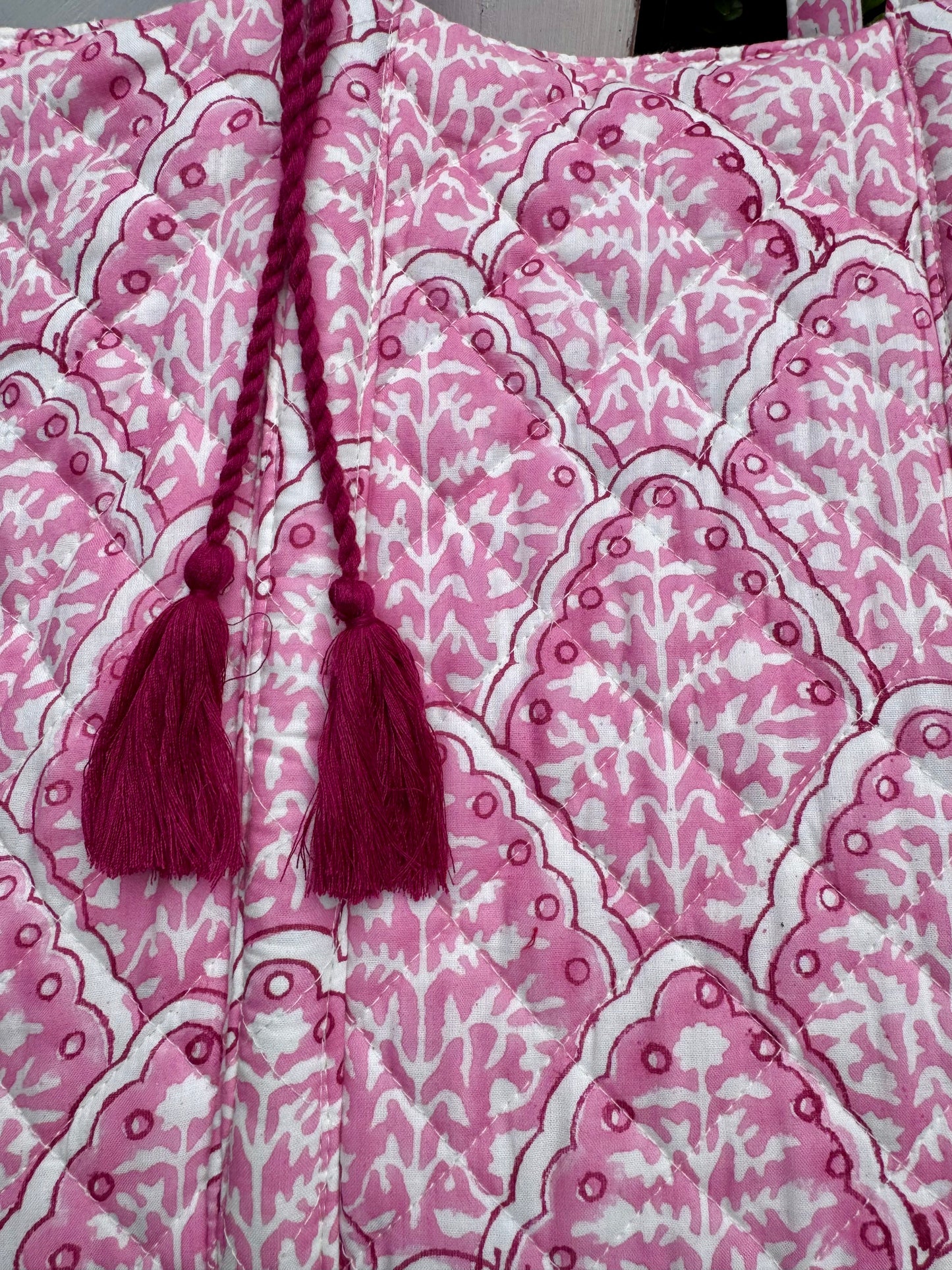 PINK AND GREEN TILE SHOULDER BAG