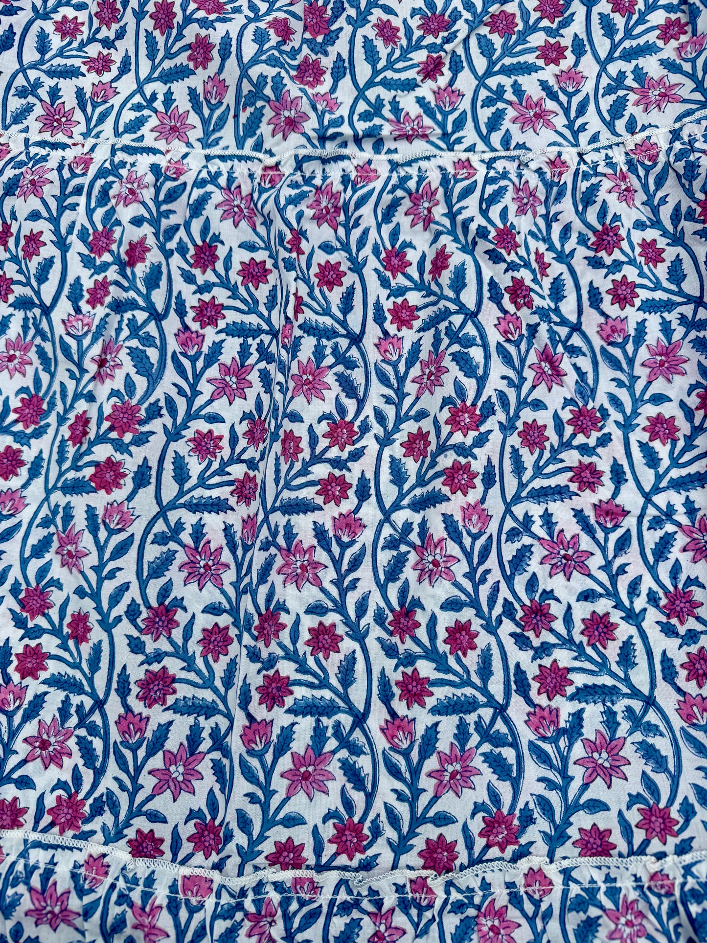 PINK AND BLUE CLIMBING FLORAL SKIRT