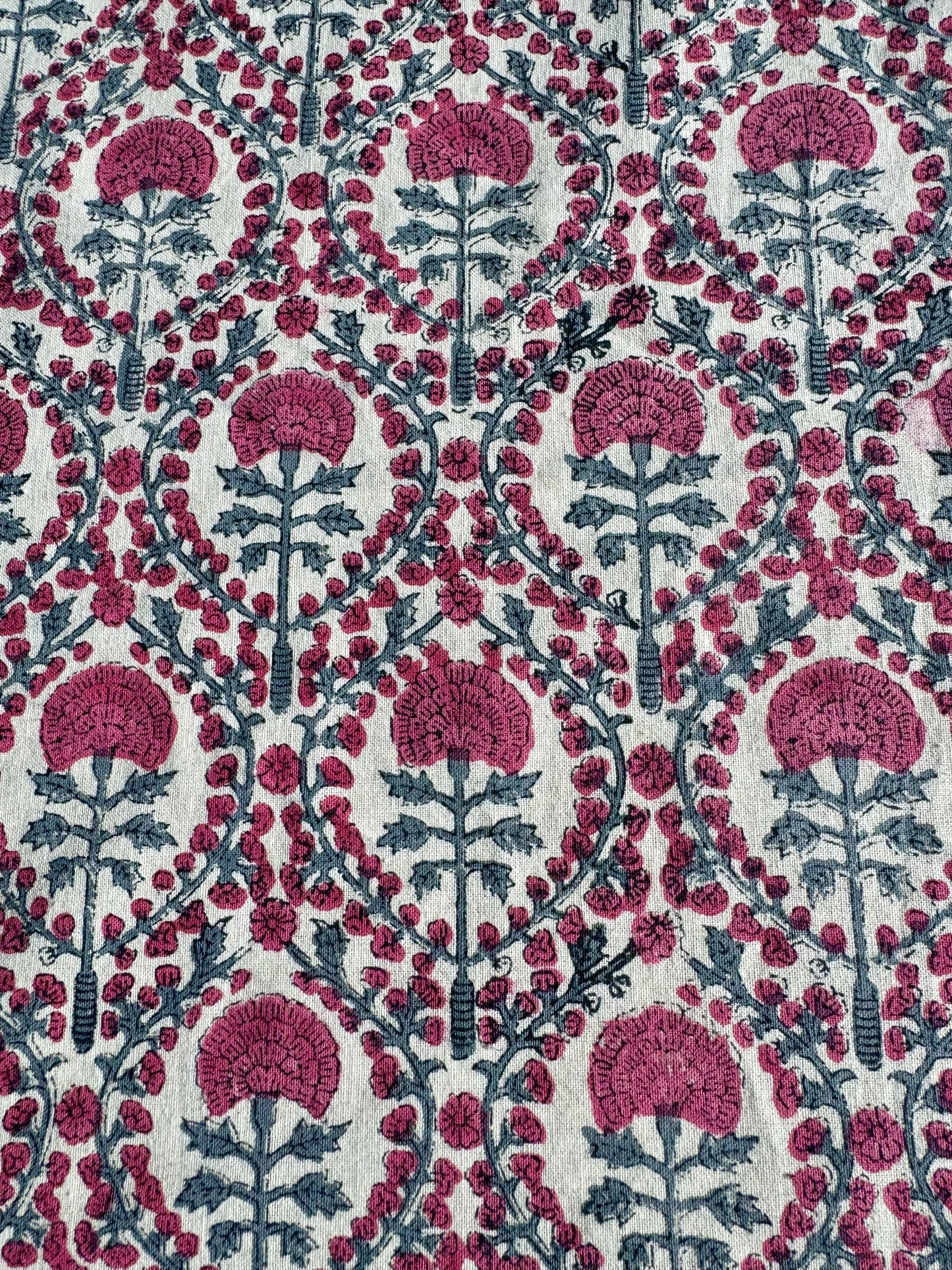 PINK AND BLUE TRELLIS TABLECLOTH