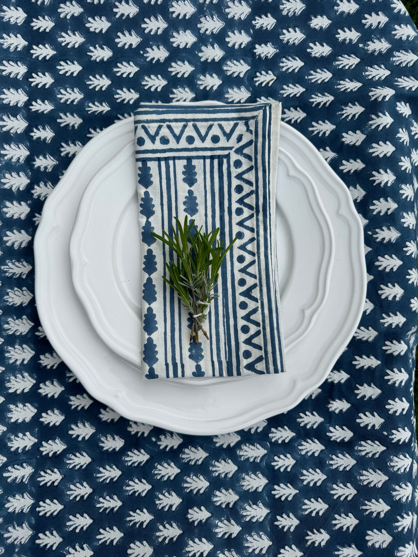 BLUE KAHO STRIPE NAPKINS