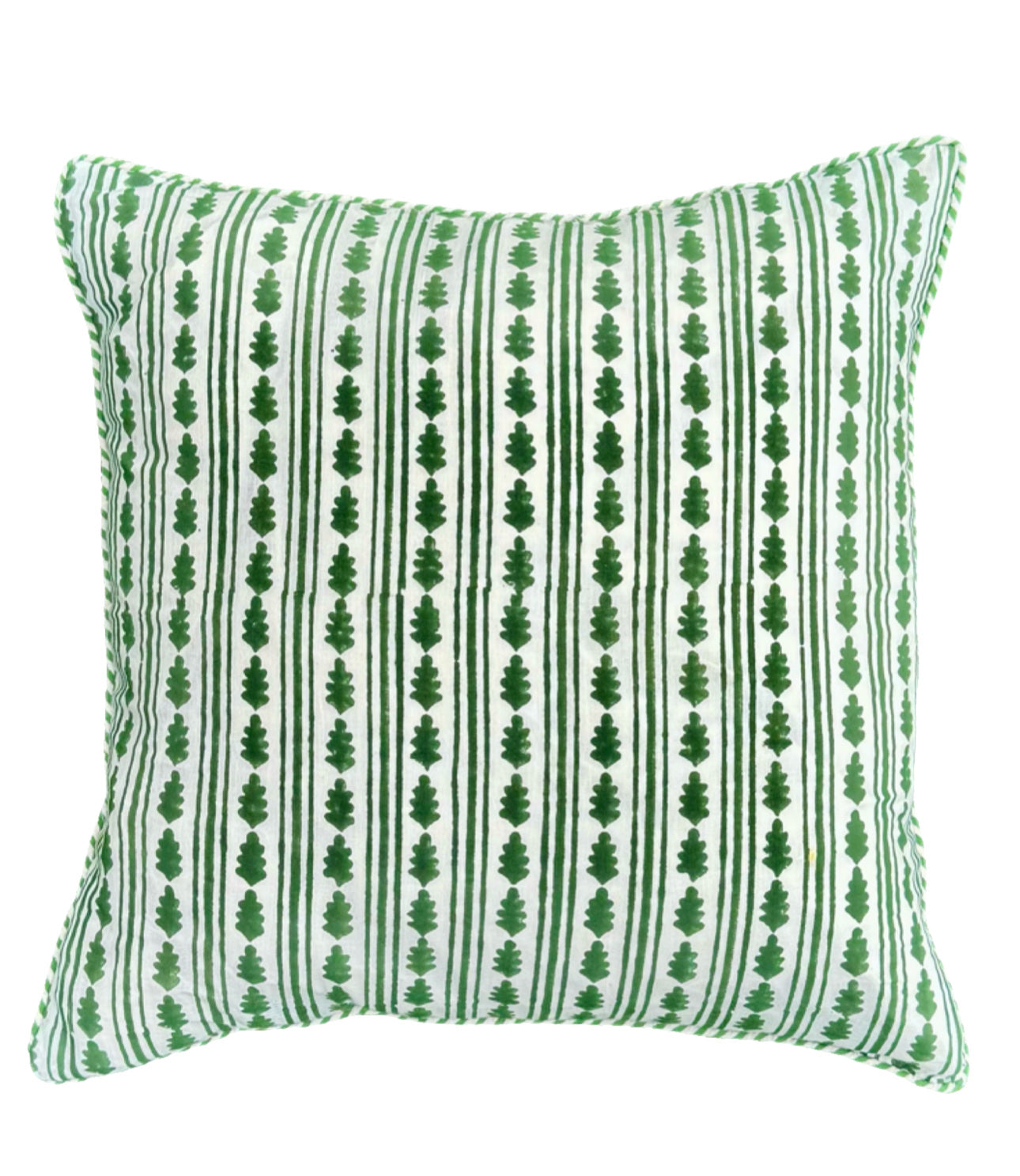 DARK GREEN KAHO STRIPE CUSHION – KaHo Prints - Main Image