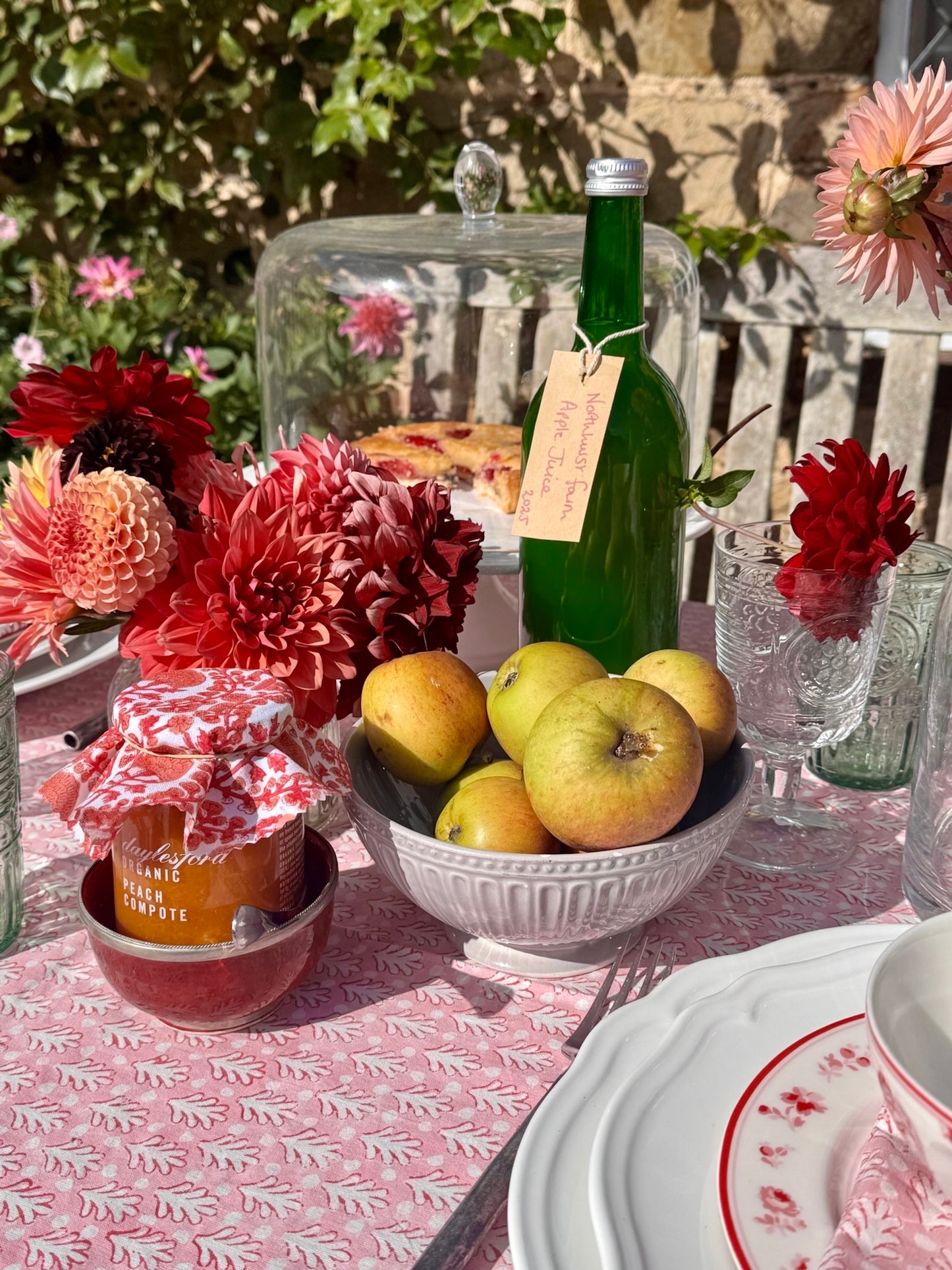 PINK ACORN TABLECLOTH
