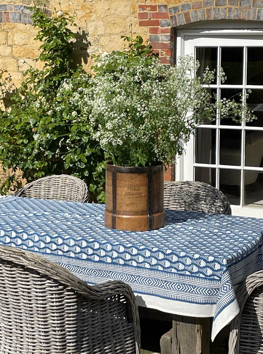 DENIM BLUE JELLYFISH TABLECLOTH