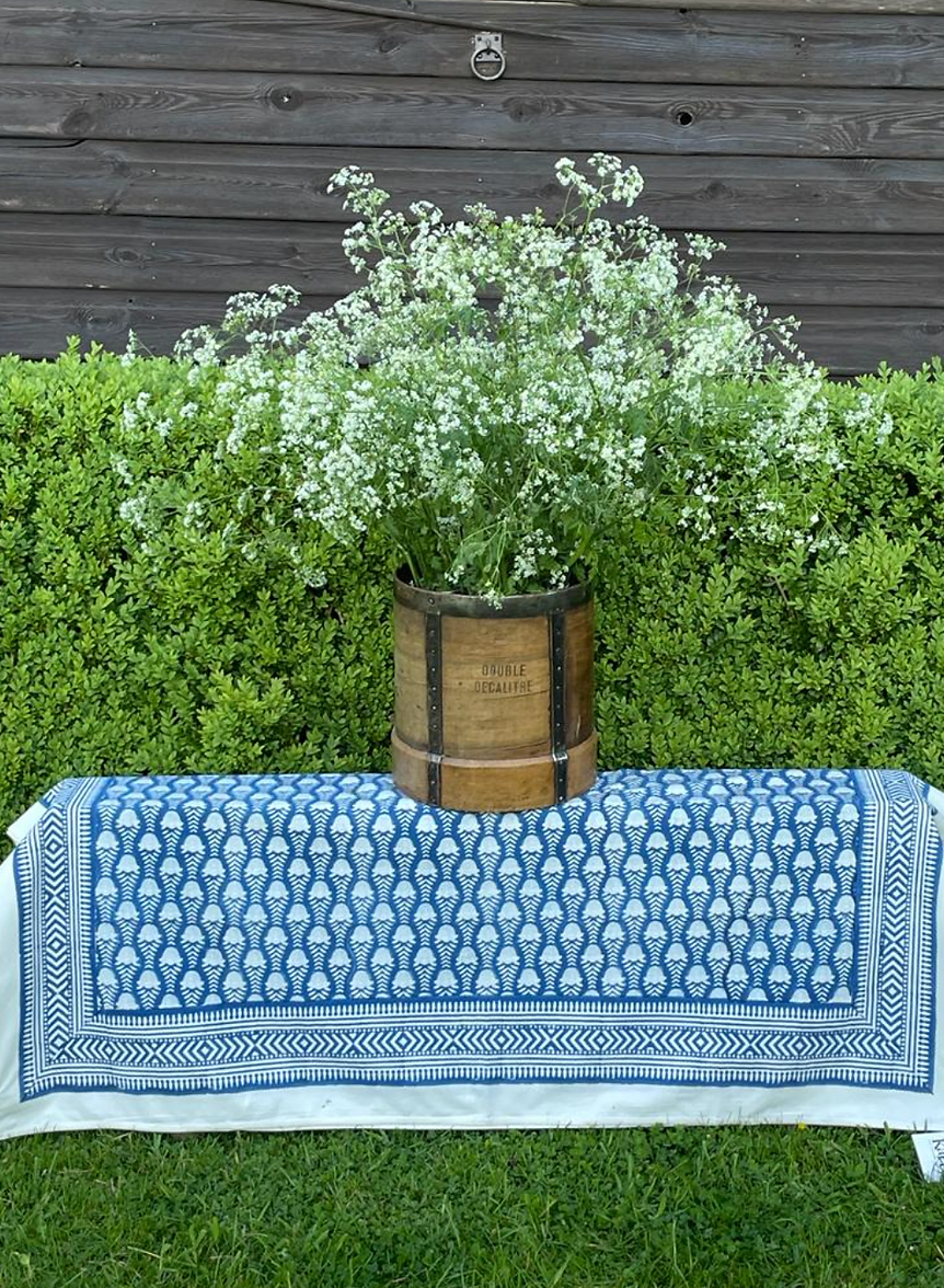 DENIM BLUE JELLYFISH TABLECLOTH