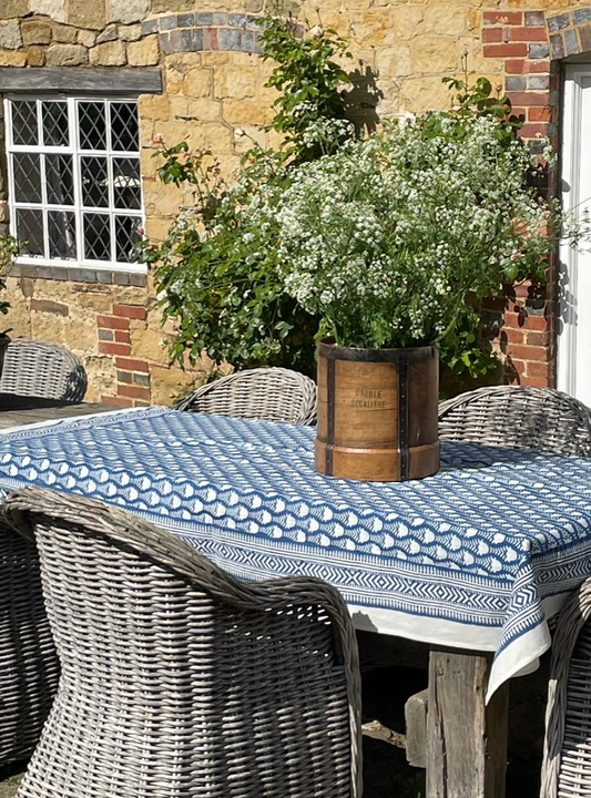 DENIM BLUE JELLYFISH TABLECLOTH