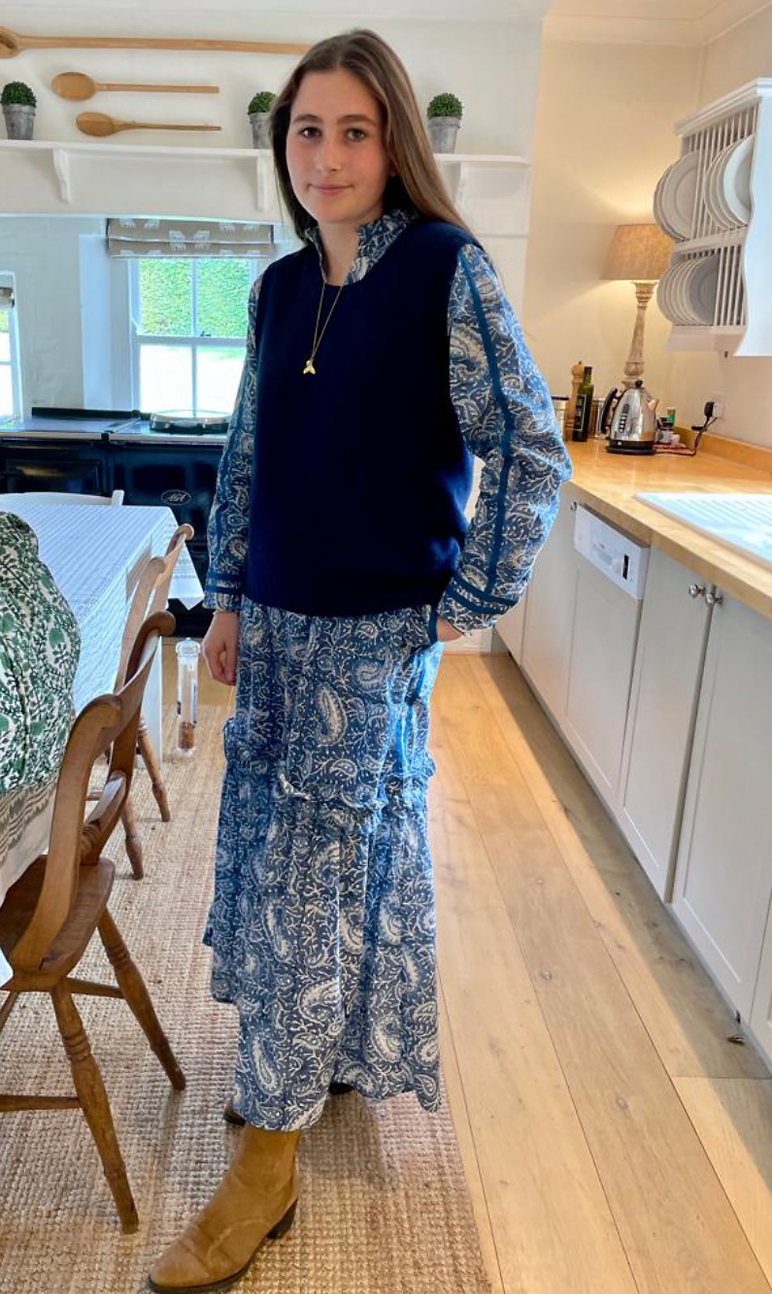 MIDNIGHT BLUE FLORENCE MAXI DRESS