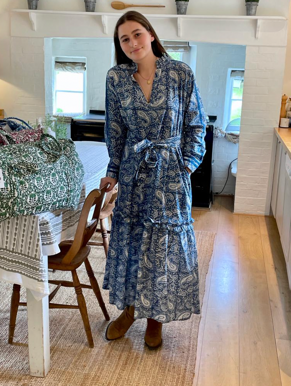 MIDNIGHT BLUE FLORENCE MAXI DRESS