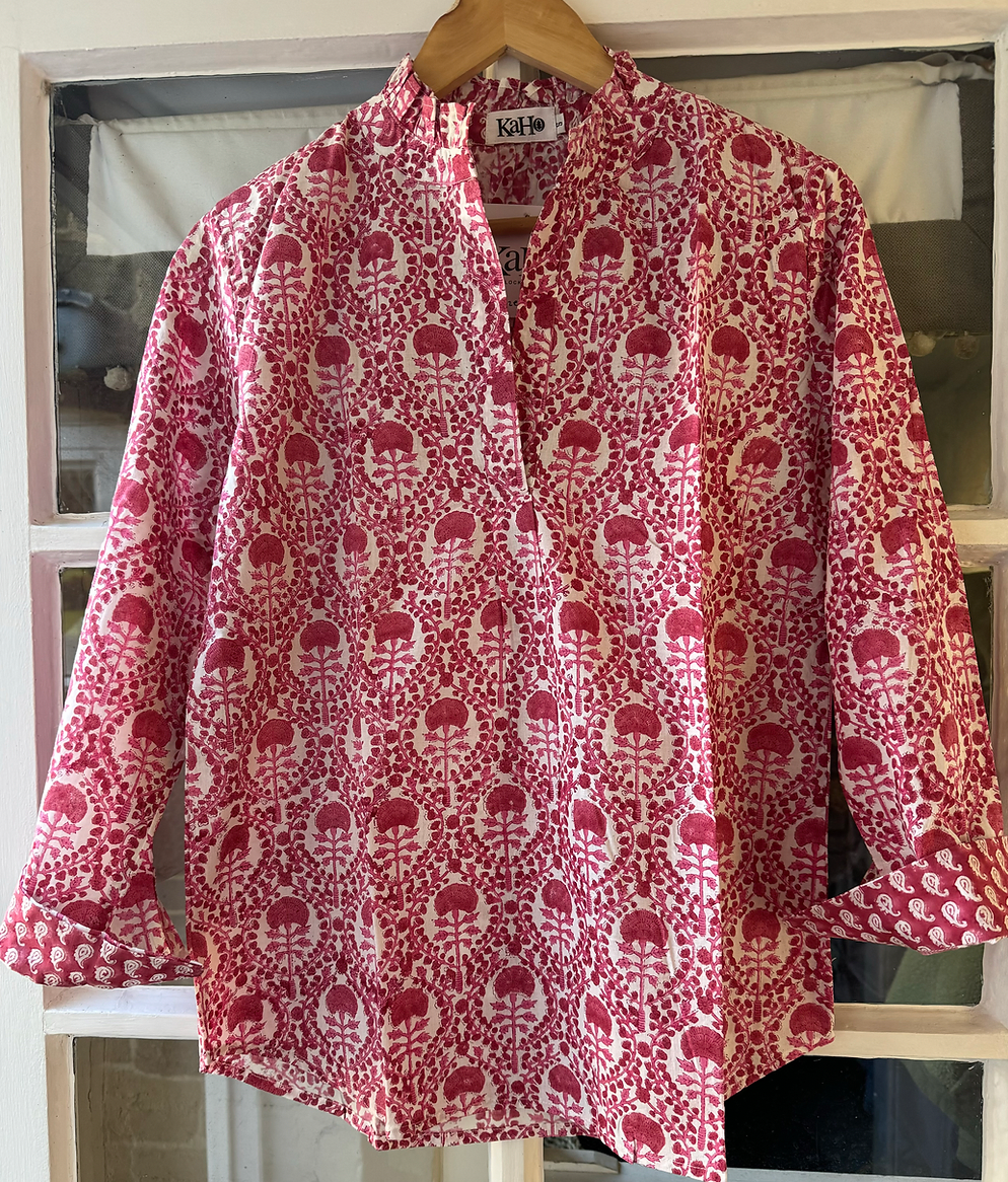 RED TRELLIS SHIRT