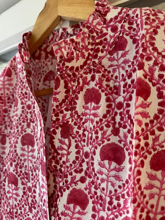 RED TRELLIS SHIRT