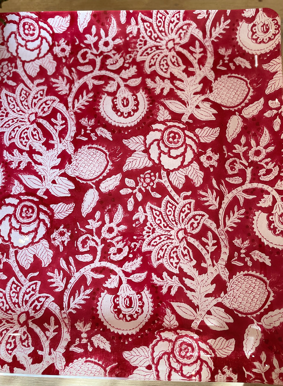 LARGE RED THISTLE TRAY