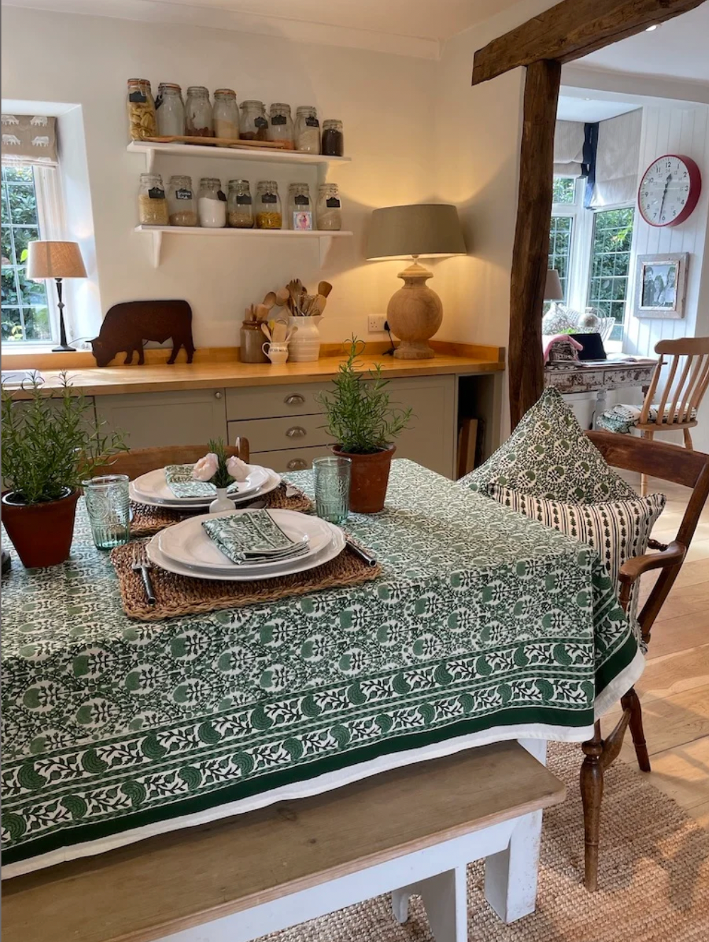 GREEN TRELLIS NAPKINS