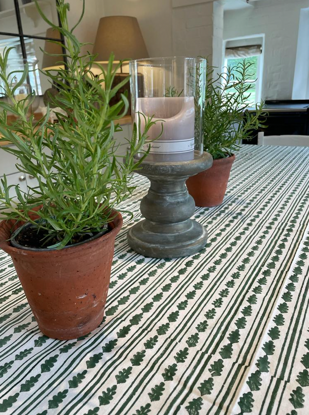 GREEN KAHO STRIPE NAPKINS