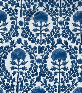 BLUE TRELLIS TABLECLOTH