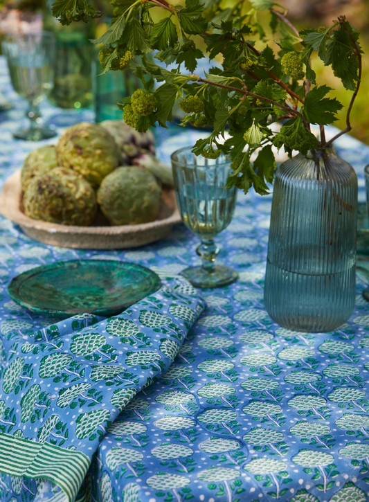 GREEN AND BLUE ARTICHOKE NAPKINS