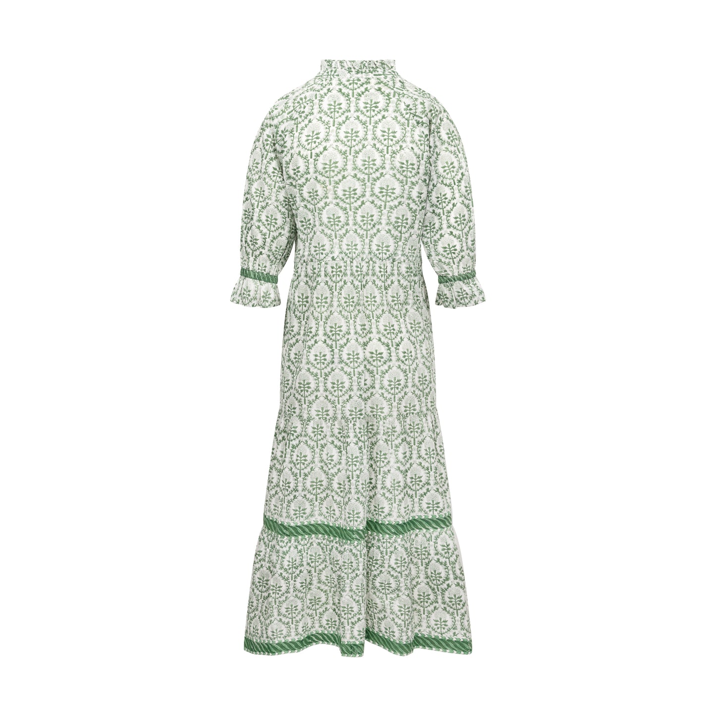 GREEN REVERSE TRELLIS LOTTIE DRESS