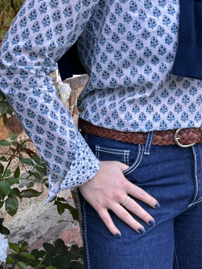 BLUE BOOTY FLORAL SHIRT