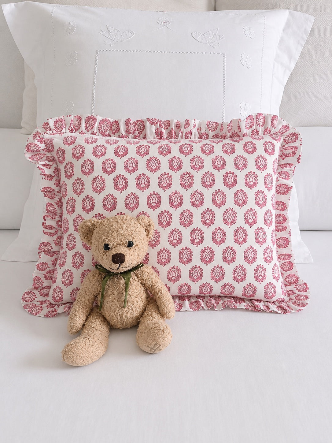 PINK AMBI FRILLY CUSHION