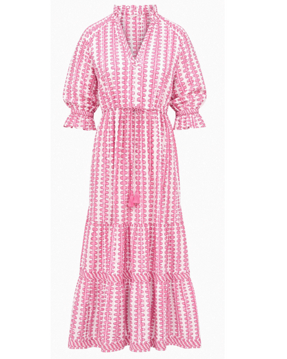 PINK HONEYCOMB LOTTIE DRESS