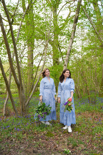 BLUE HONEYCOMB LOTTIE DRESS
