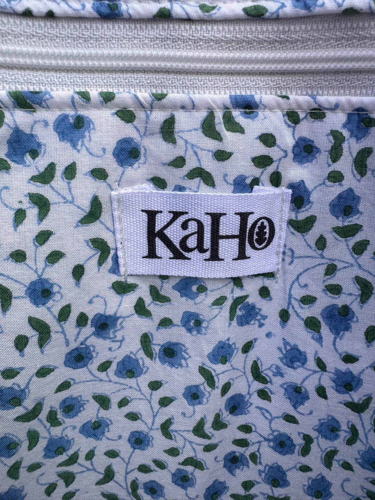 BLUE AND GREEN STAR FLORAL SHOULDER BAG
