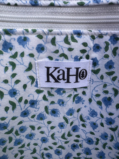 BLUE AND GREEN STAR FLORAL SHOULDER BAG