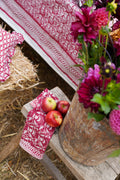 RICH RED FLORAL NAPKINS