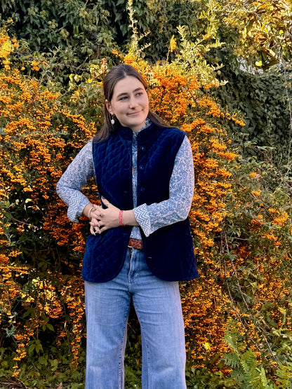 BLUE VELVET GILET