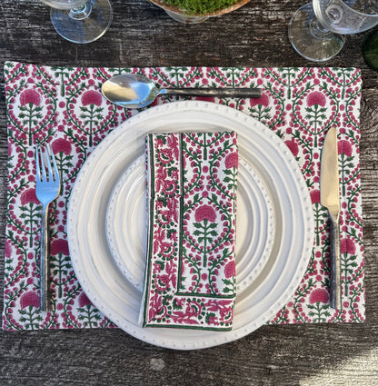 PINK AND GREEN PLACEMAT