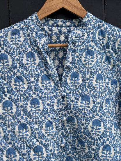 BLUE TRELLIS REVERSIBLE JACKET