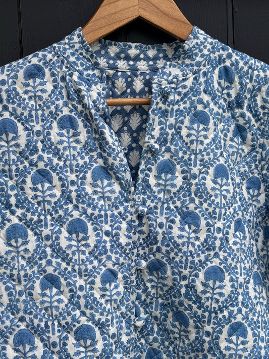 BLUE TRELLIS REVERSIBLE JACKET